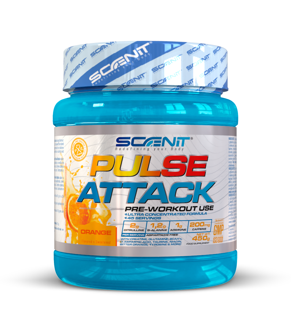 Scenit Nutrition Potenziatori sportivi Pulse Attack pre workout 450 g con caffeina