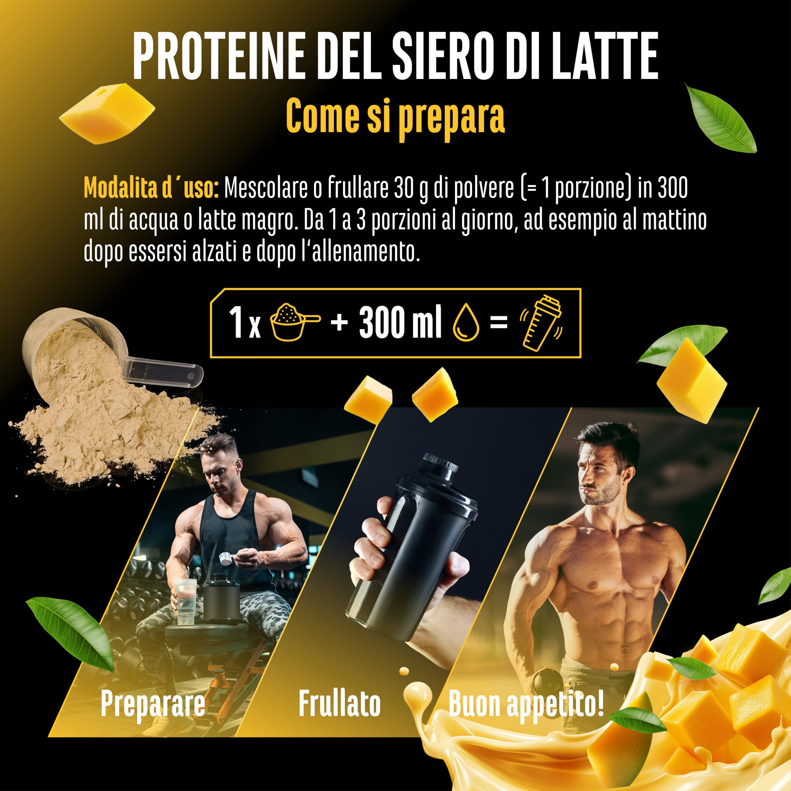 Elite Whey Protein in polvere Mango Lassi 1000 g con isolato