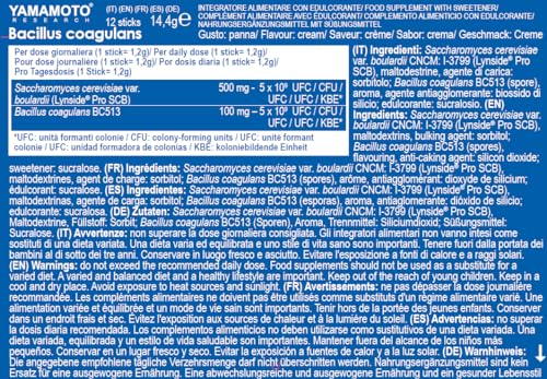 Yamamoto Bacillus Coagulans Lynside Pro SCB probiotici 12 stick panna