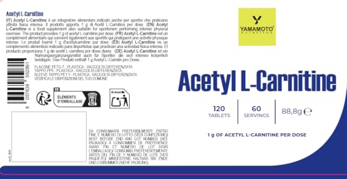 Yamamoto Aminoacidi e BCAAs Acetyl L-CARNITINE capsule 120, 1000 mg