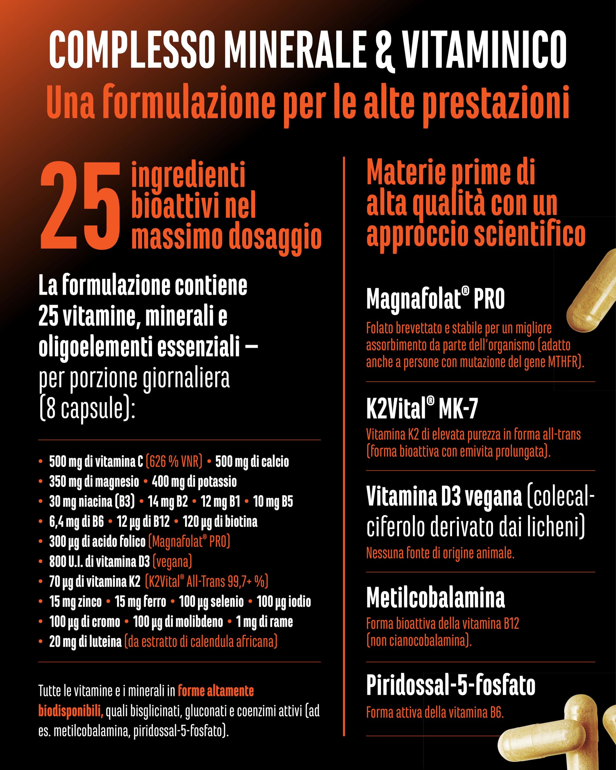 Elite Vitamins, Minerals & Hydration ALL IN ONE Complesso di Minerali & Vitamine capsule 240 bioattive