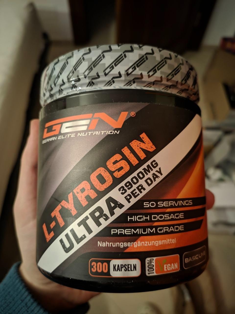 Elite Amino Singles L-Tirosina Ultra capsule vegane 300 da 650 mg da fermentazione vegetale