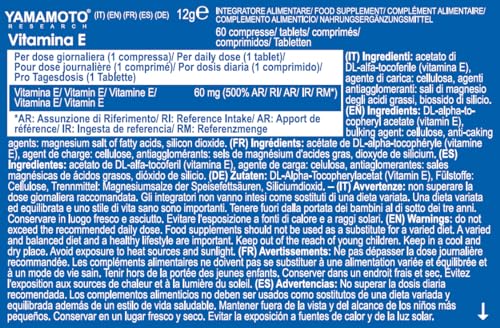 YAMAMOTO Vitamine e Minerali Vitamina E compresse 60 mg, 60 compresse