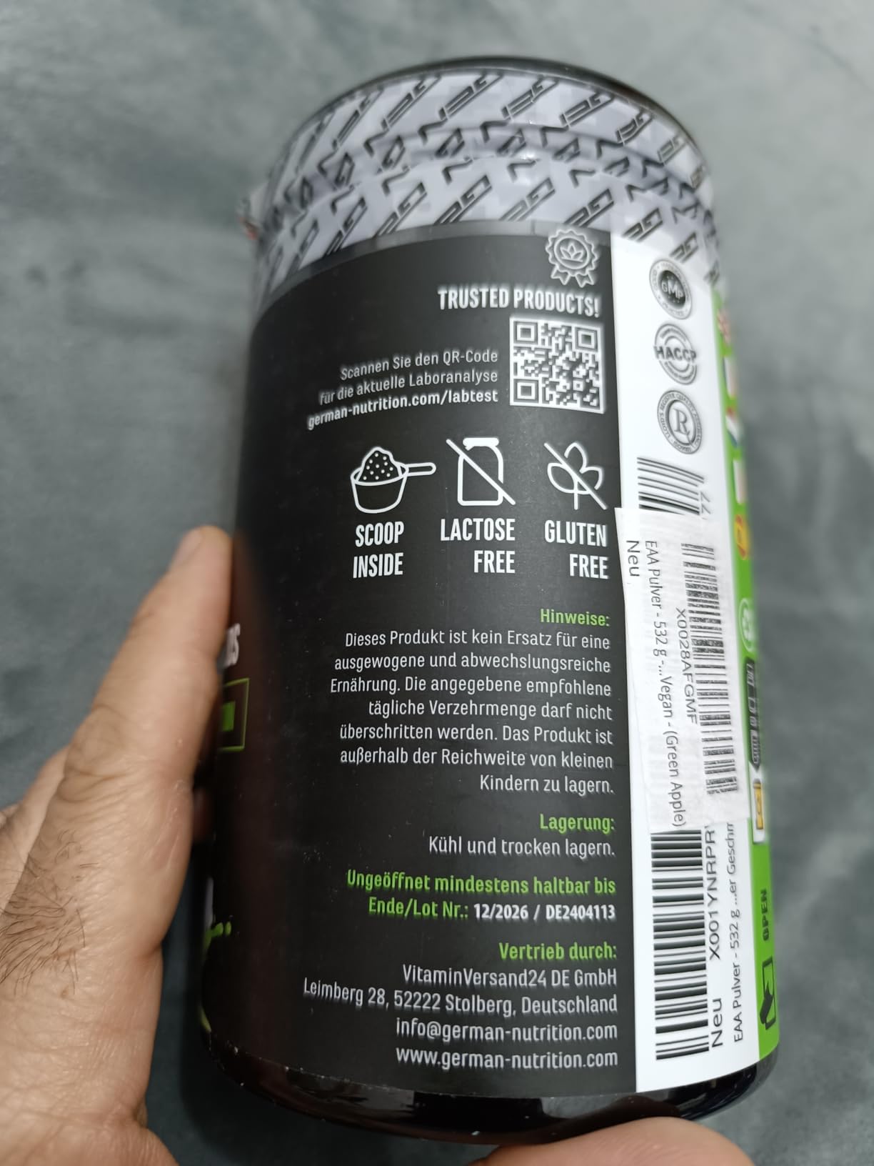 Elite EAA & BCAA Formula Human Code EAA in polvere 532 g Mela Verde vegan