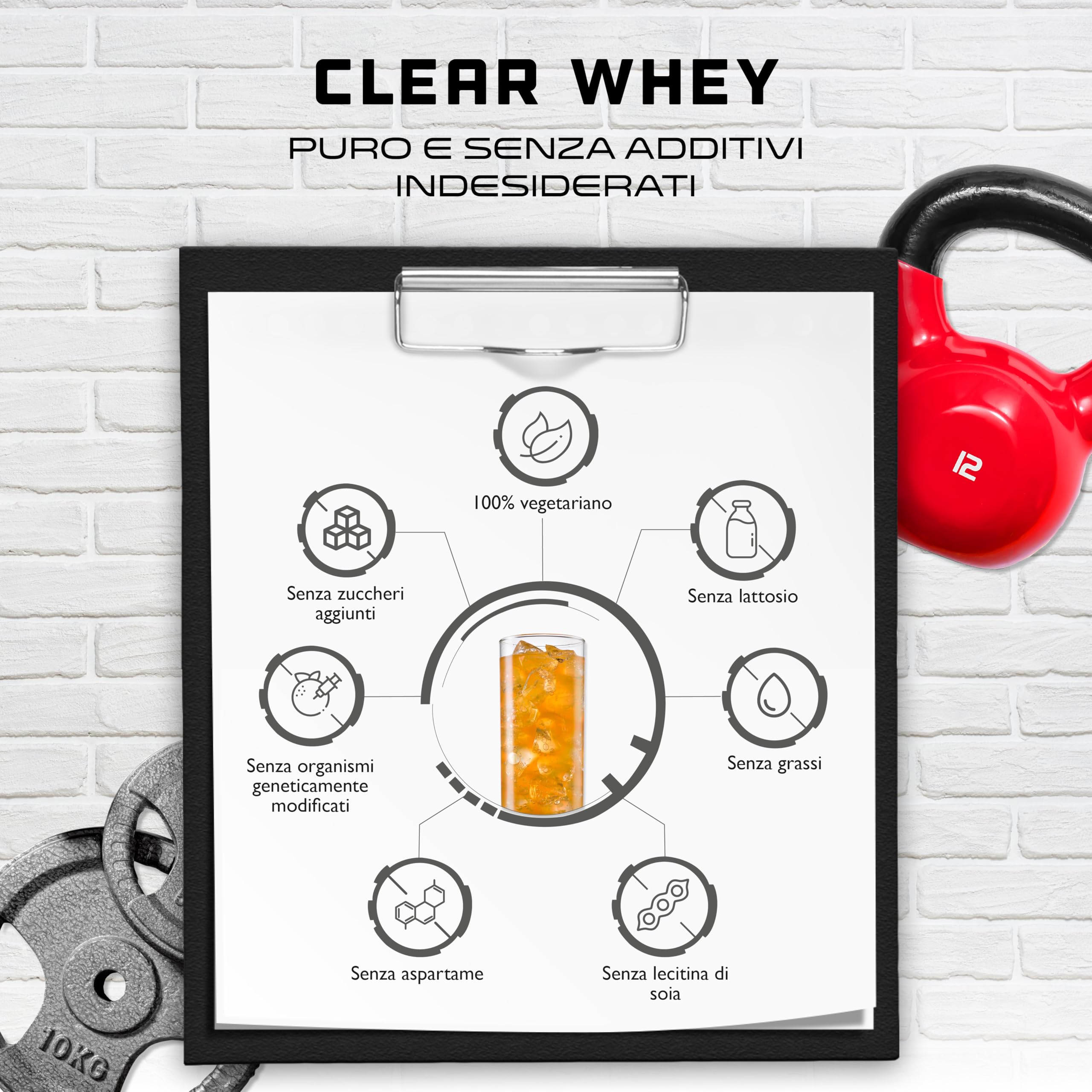 Elite Clear Whey Isolate Clear Whey Isolate Protein Shake proteine 900 g mango e pesca