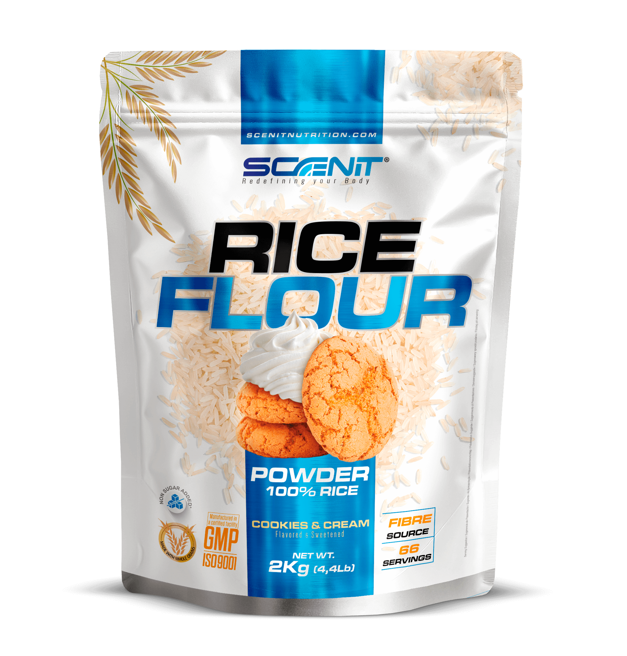 Scenit Nutrition Come sano Rice Flour farina di riso 2 kg aromatizzata