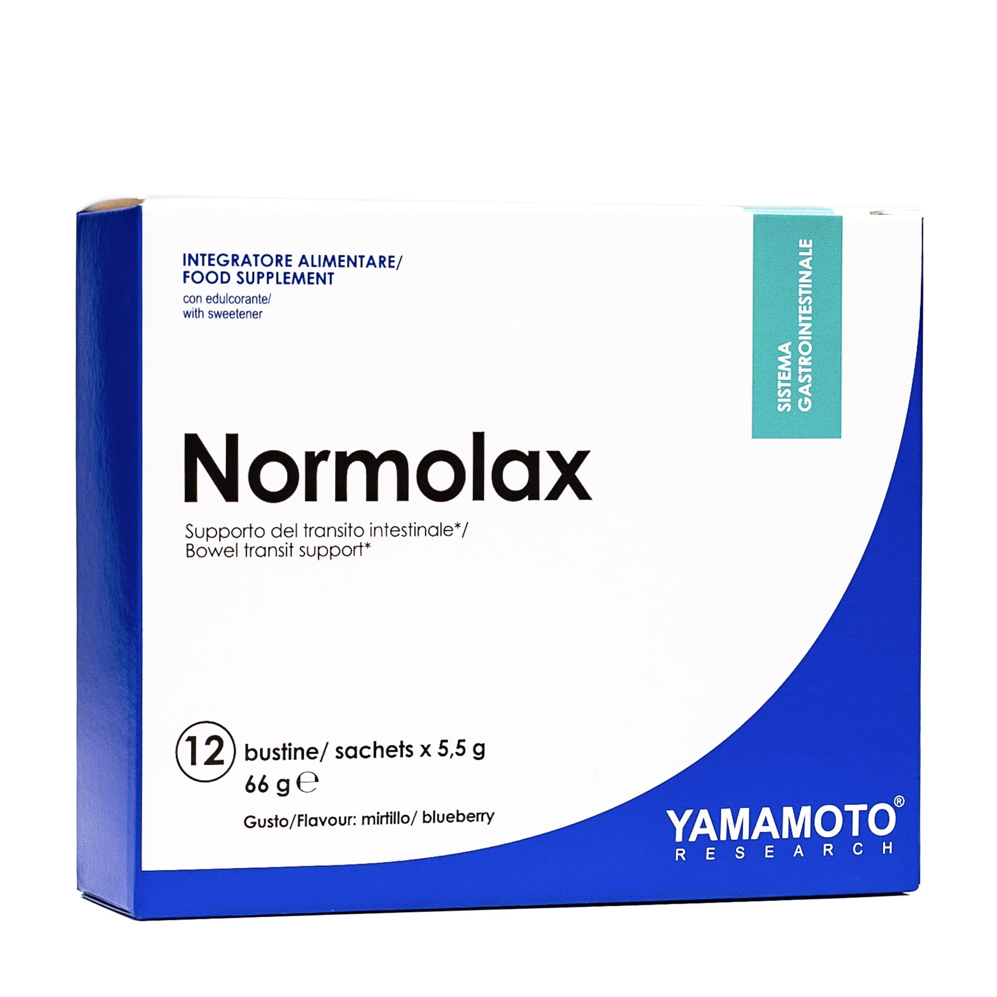 YAMAMOTO Salute Gastrointestinale Normolax integratore 12 bustine mirtillo