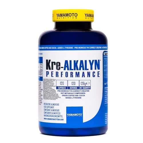 YAMAMOTO Creatina Kre-ALKALYN® PERFORMANCE capsule 120 capsule con caffeina