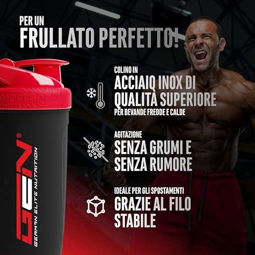 Elite Accessories Reforce shaker in acciaio inox nero 700 ml