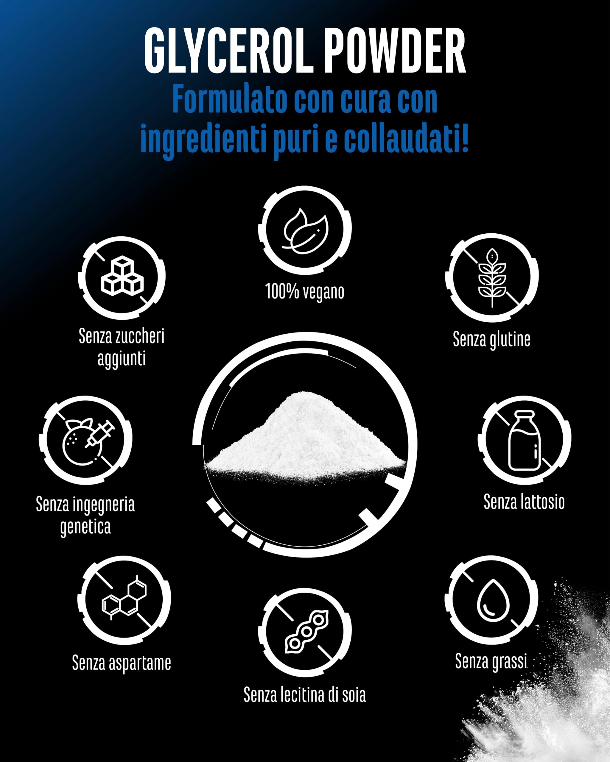 Elite Pre-Workout & Pump GlycoPump® glicerolo in polvere 300 g, 65% glicerina