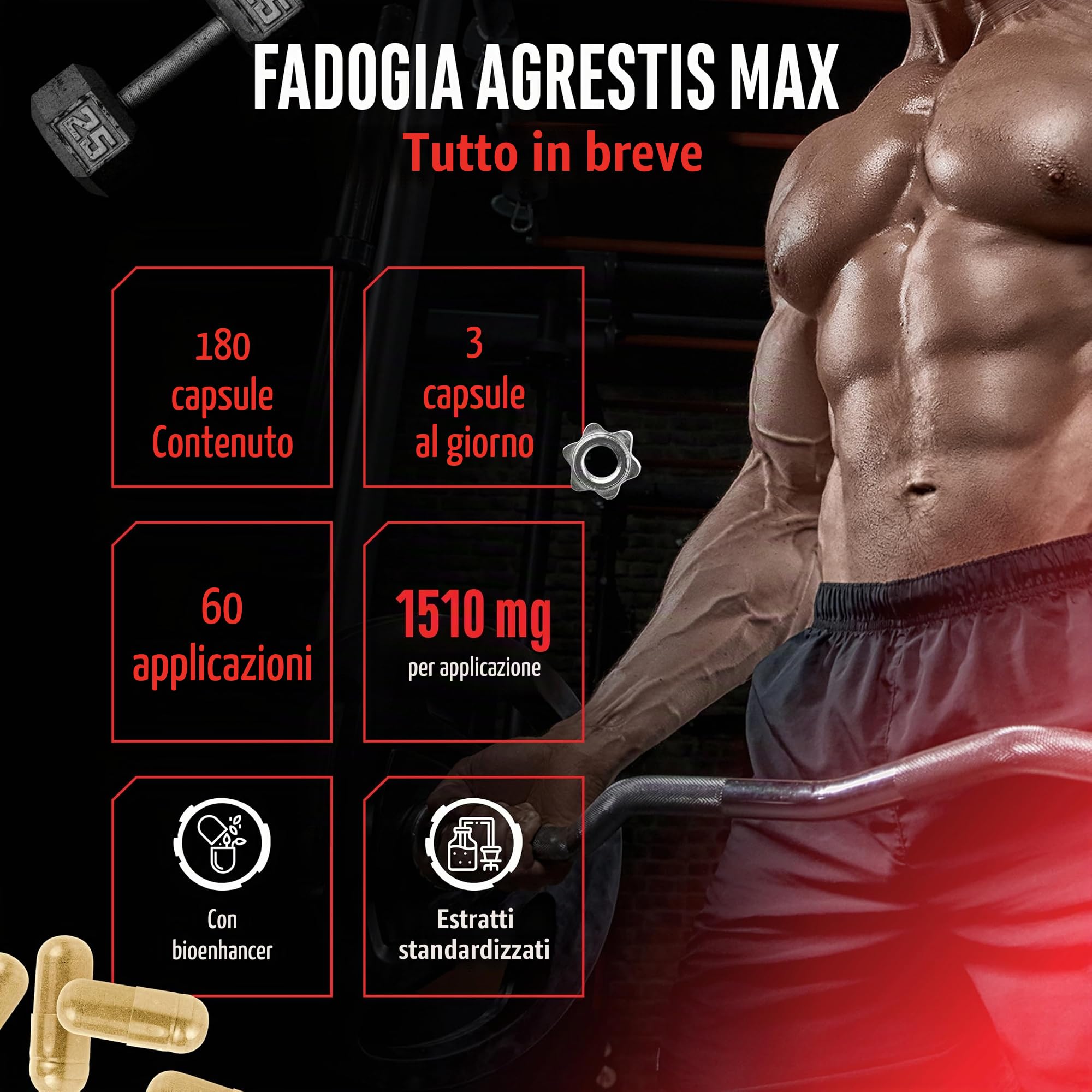 Elite Testo & Vitality Botanicals Fadogia Agrestis Max 180 capsule vegan