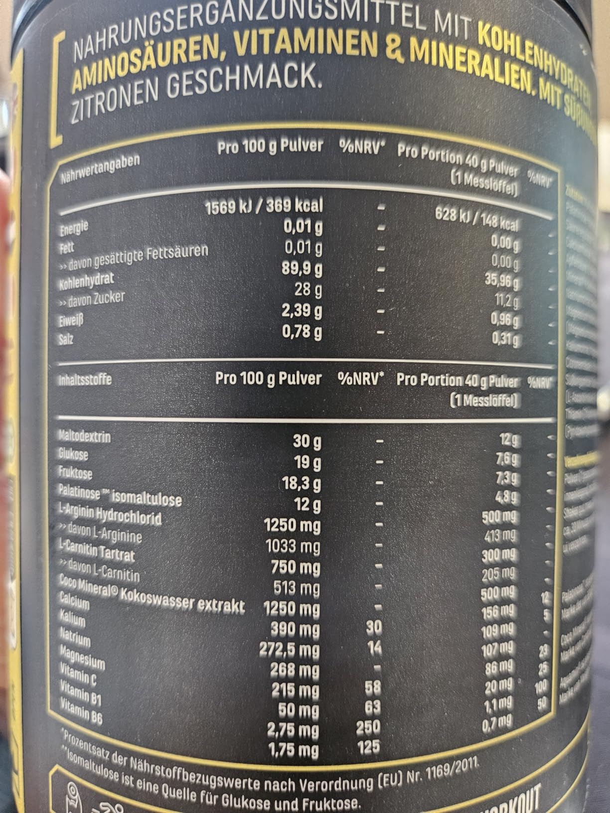 Elite Vitamins, Minerals & Hydration Isomax bevanda isotonica limone 1000 g vegana