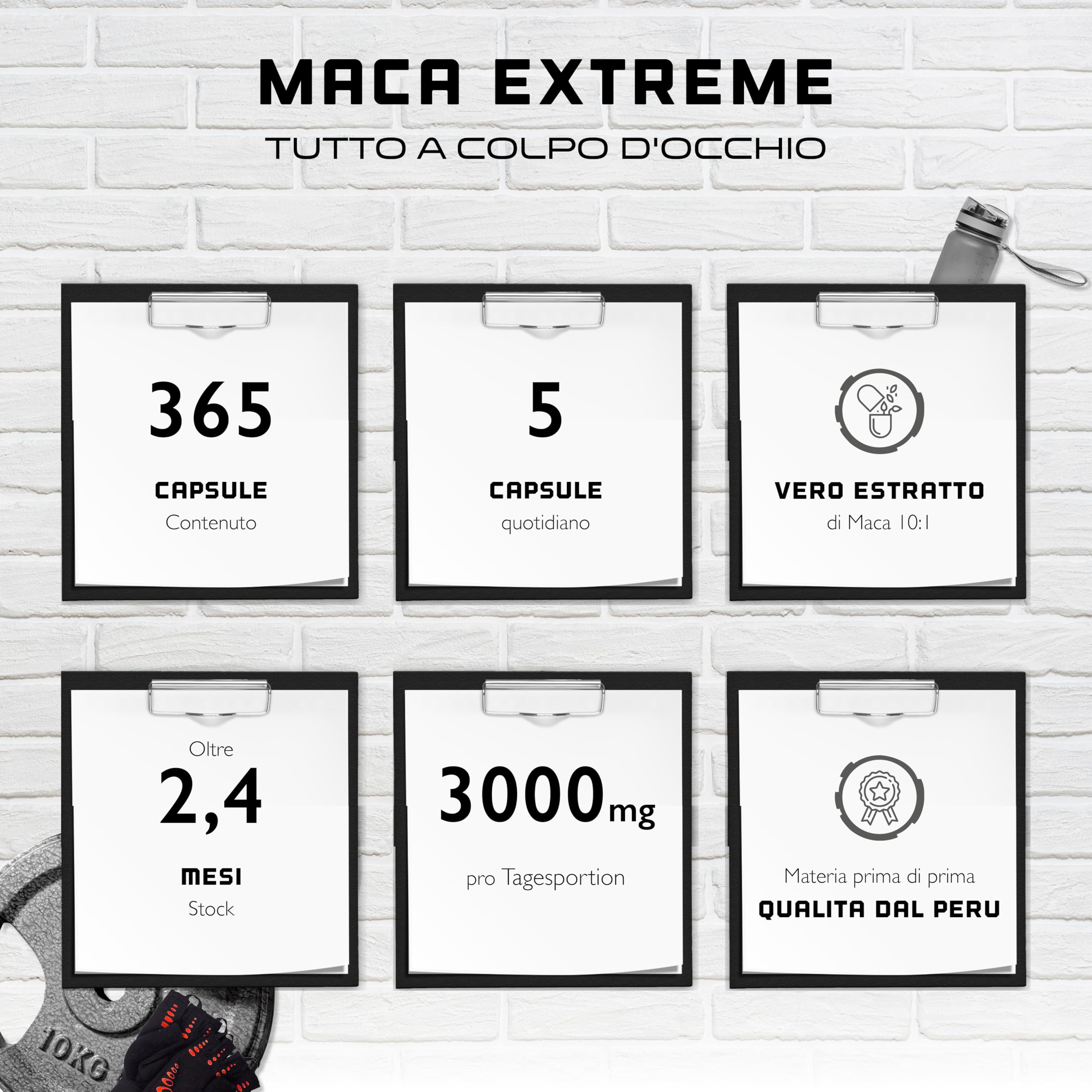 Elite Testo & Vitality Botanicals Maca Extreme capsule 365 vegane, estratto 10:1