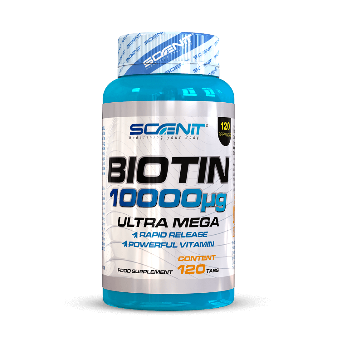 Scenit Nutrition Suplementos esenciales Biotin 10000 µg biotina 120 compresse senza sapore