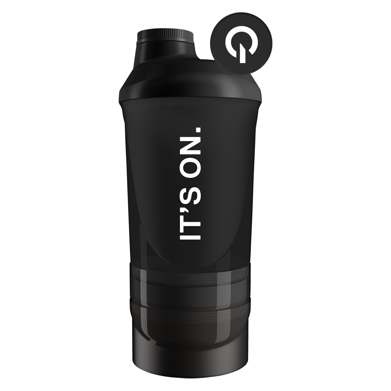 QNT Accessories Shaker QNT IT'S ON black smoke shaker 600 ml + 350 ml con setaccio