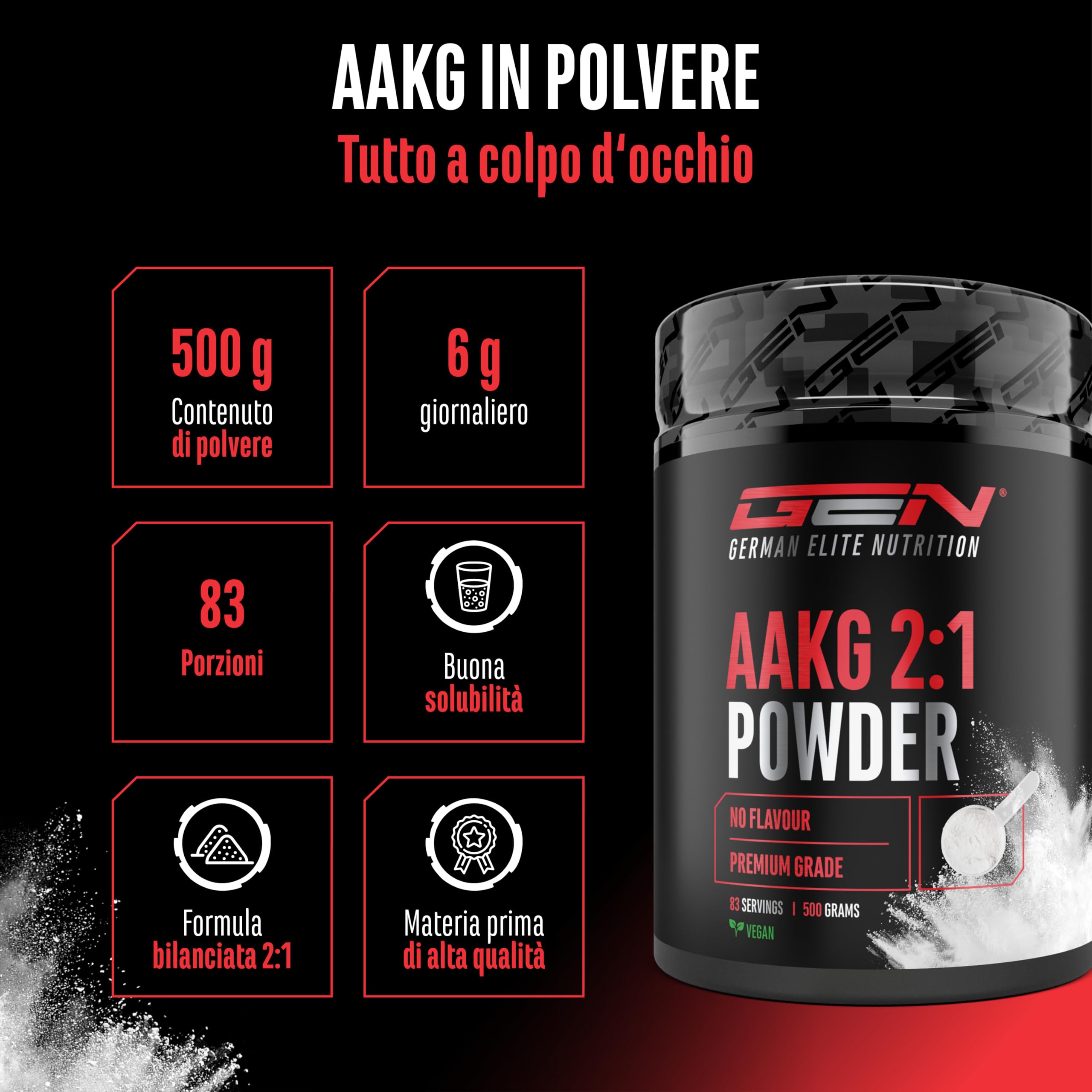 Elite Amino Singles AAKG L-Arginina Alfa-Chetoglutarato polvere 500 g 2:1