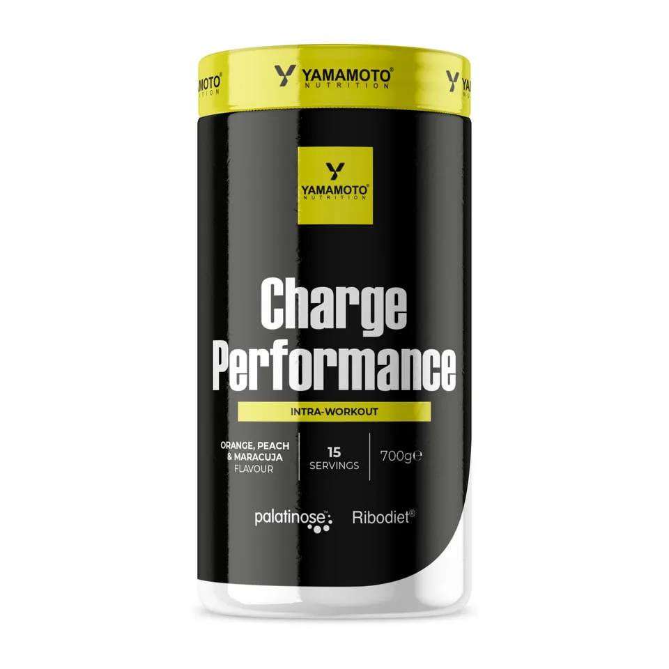 YAMAMOTO Carboidrati e Gel Energetici Charge PERFORMANCE Palatinose polvere 700 g arancia pesca maracuja