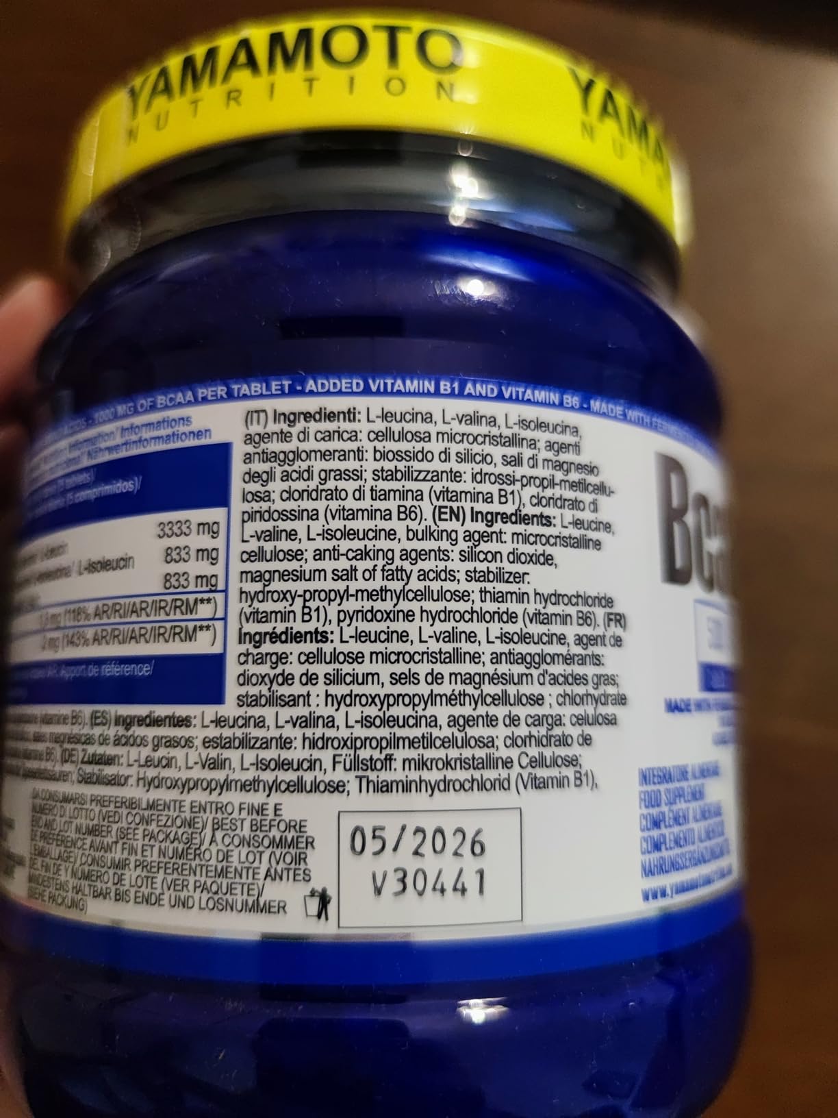 YAMAMOTO Aminoacidi e BCAAs BCAA 4:1:1 compresse 500 compresse con B1 e B6