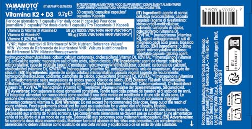 Yamamoto Vitamine e Minerali Vitamina K2 e D3 MenaQ7 compresse 10 g vegane