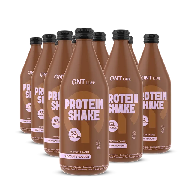 QNT Drinks Protein Shake Glass Bottle bevanda proteica 12 x 500 ml