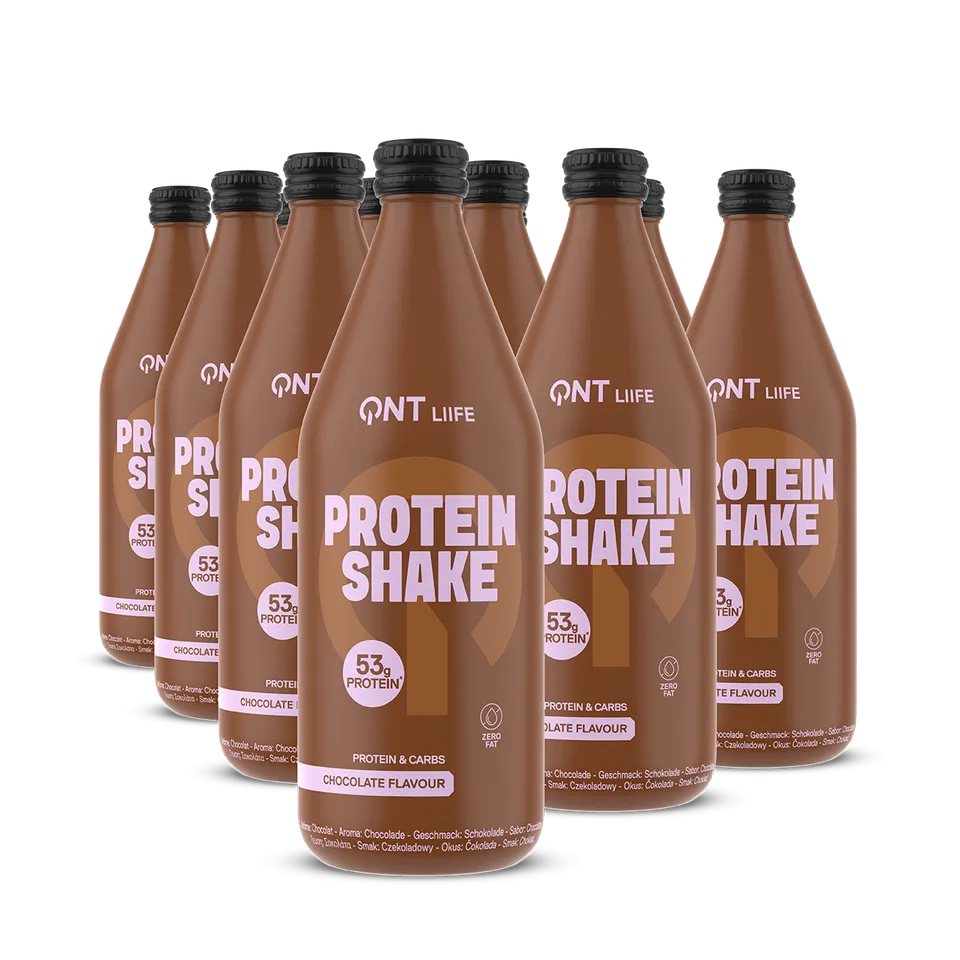 QNT Drinks Protein Shake Glass Bottle bevanda proteica 12 x 500 ml