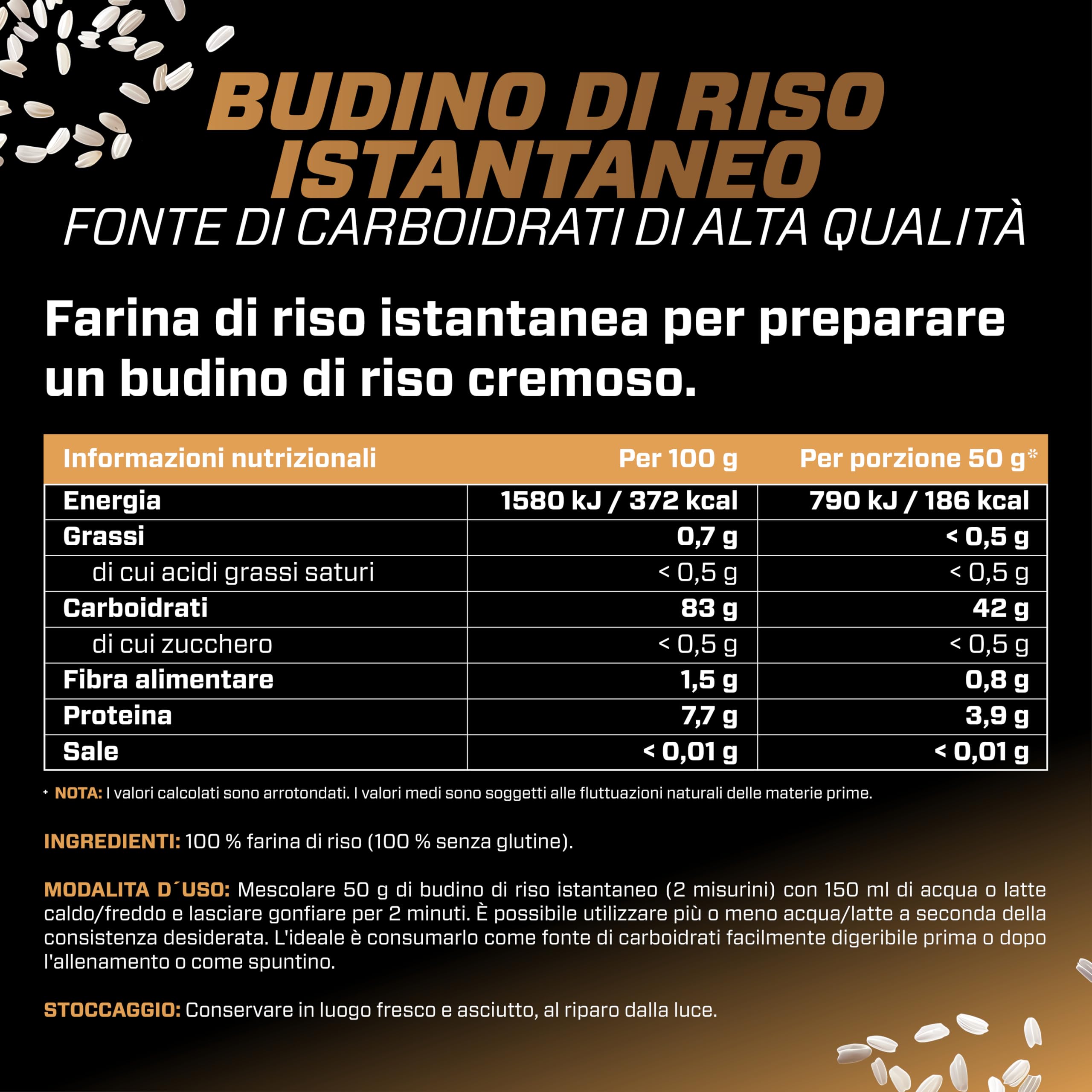 Elite Carbs & Mass Gainers Rice Pudding Neutral budino di riso 3 kg vegano