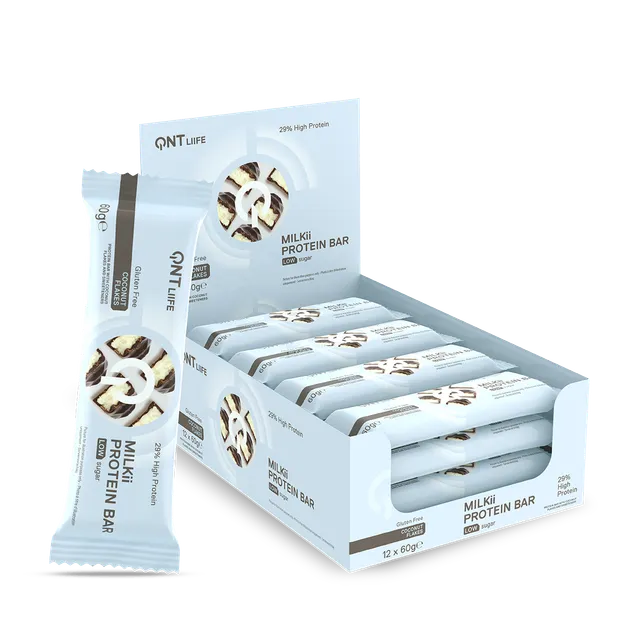 QNT Milkii Protein Bar barretta cioccolato e cocco 12 x 60 g poco zucchero