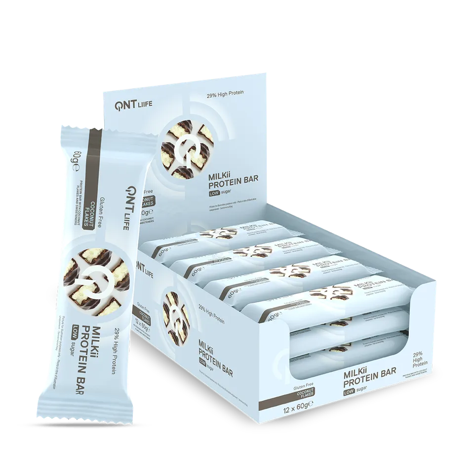QNT Milkii Protein Bar barretta cioccolato e cocco 12 x 60 g poco zucchero