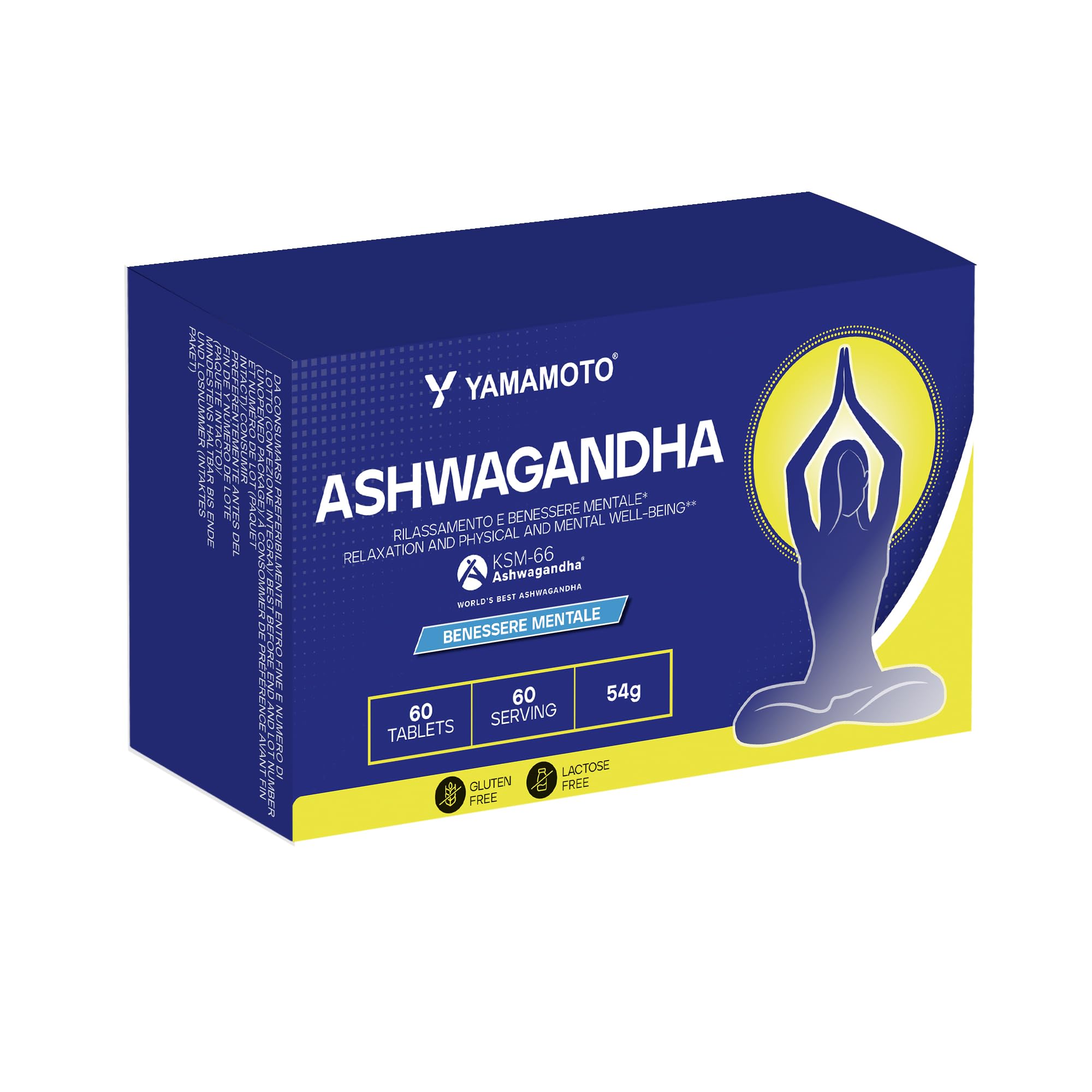 YAMAMOTO Sonno, Benessere Mentale e Memoria Ashwagandha capsule 30 capsule KSM-66
