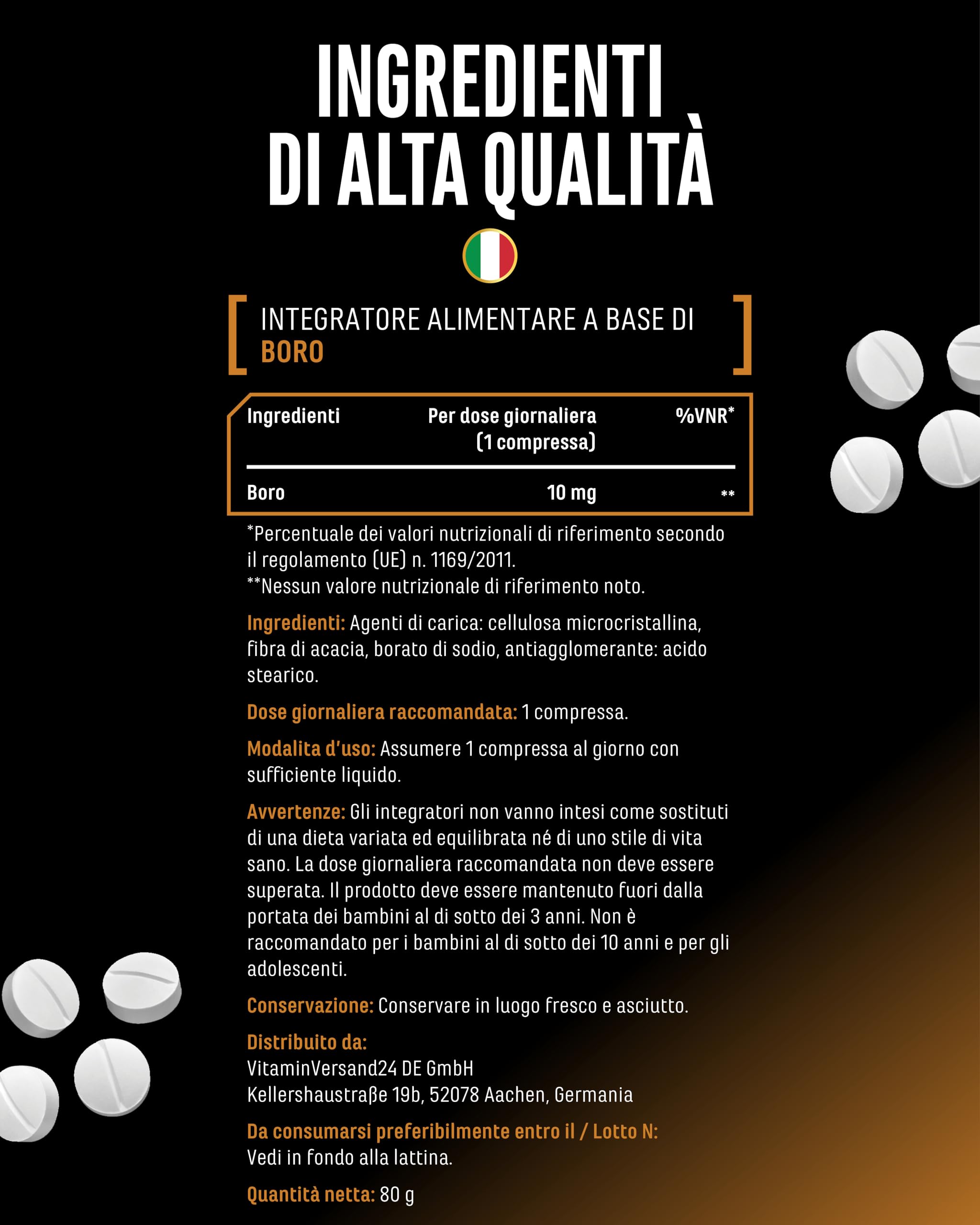 Elite Testo & Vitality Botanicals Boron Max 365 compresse 10 mg