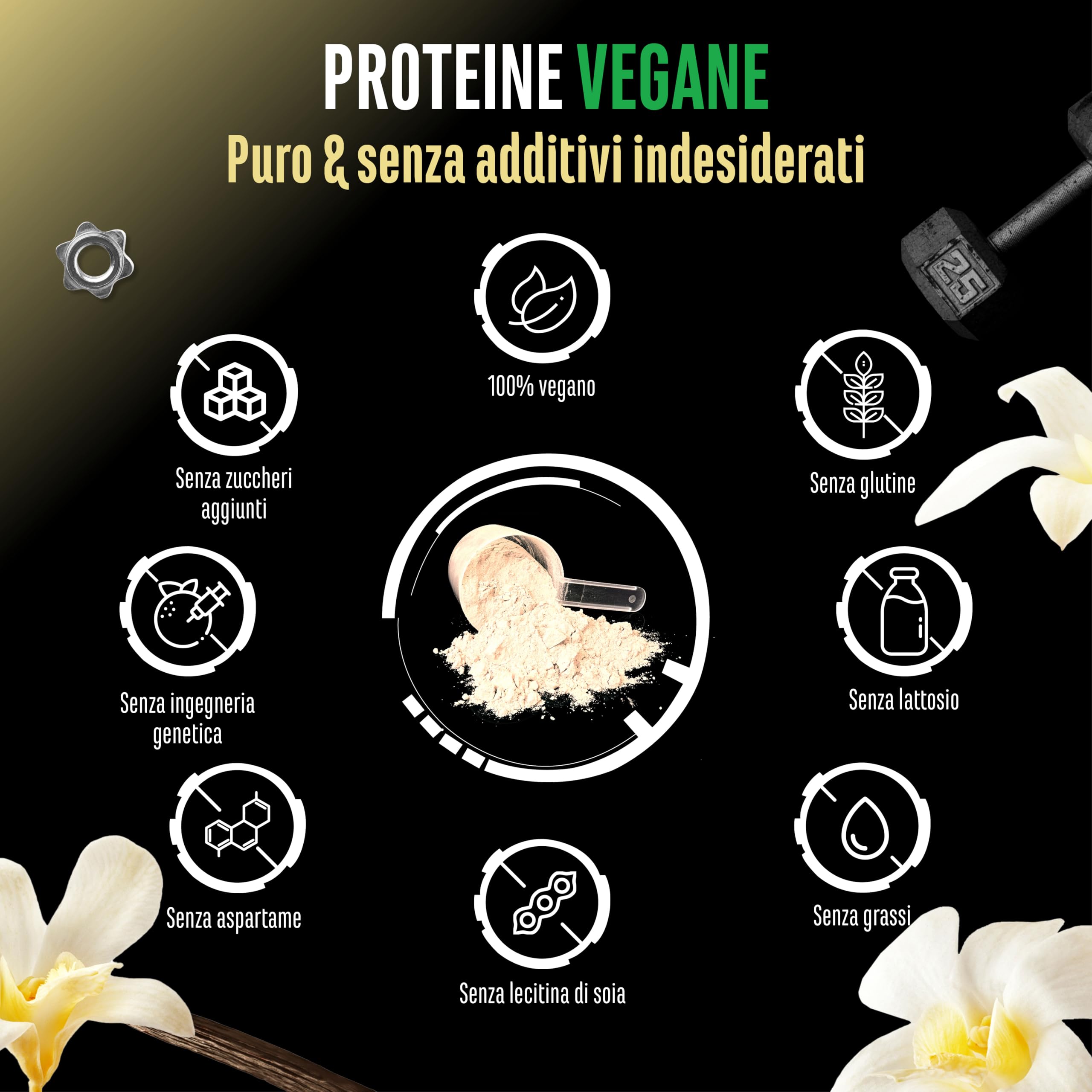 Elite Plant Protein GEN Vegan Protein proteine vegane vaniglia 750 g senza soia