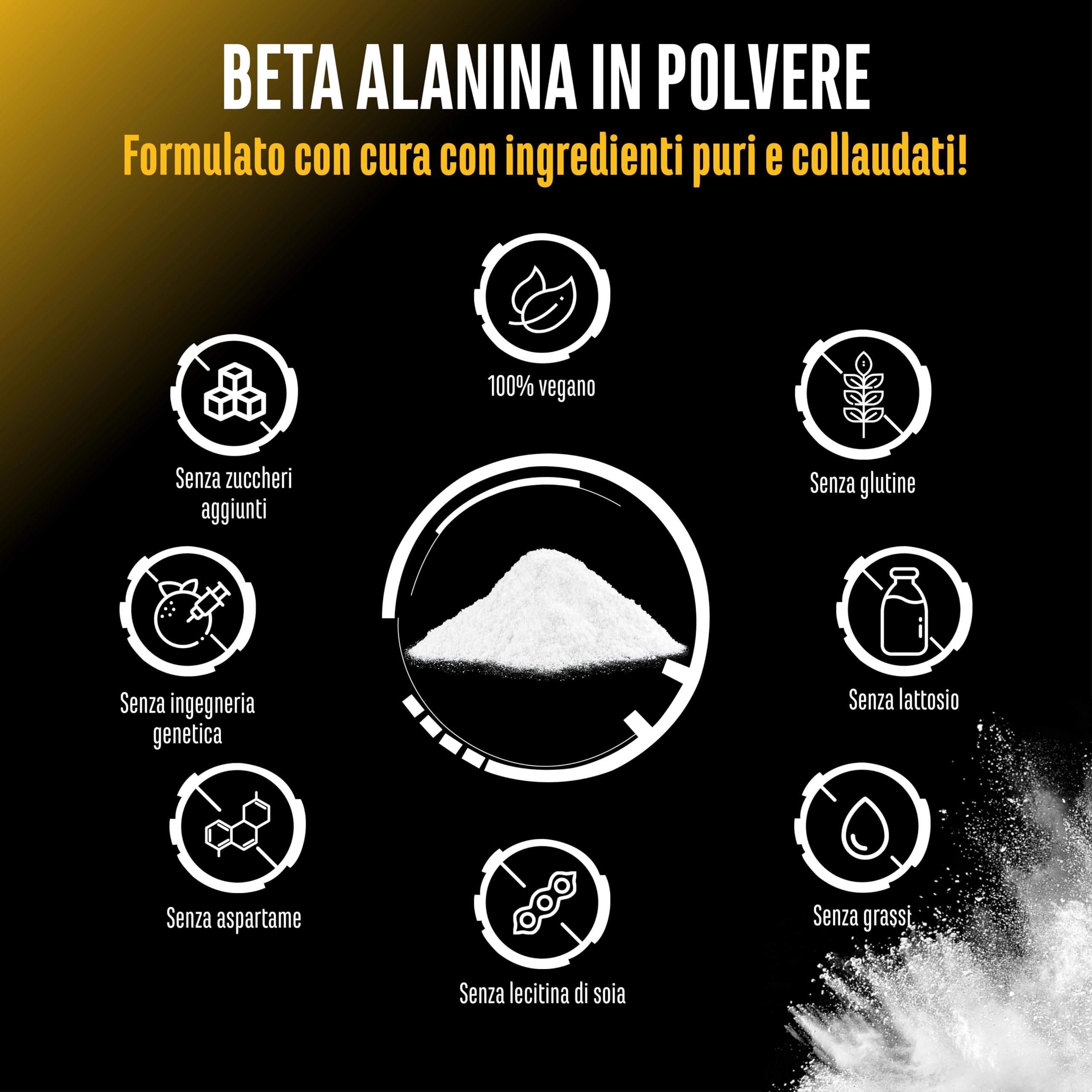 Elite Amino Singles Beta Alanina polvere 500 g purezza oltre 99%