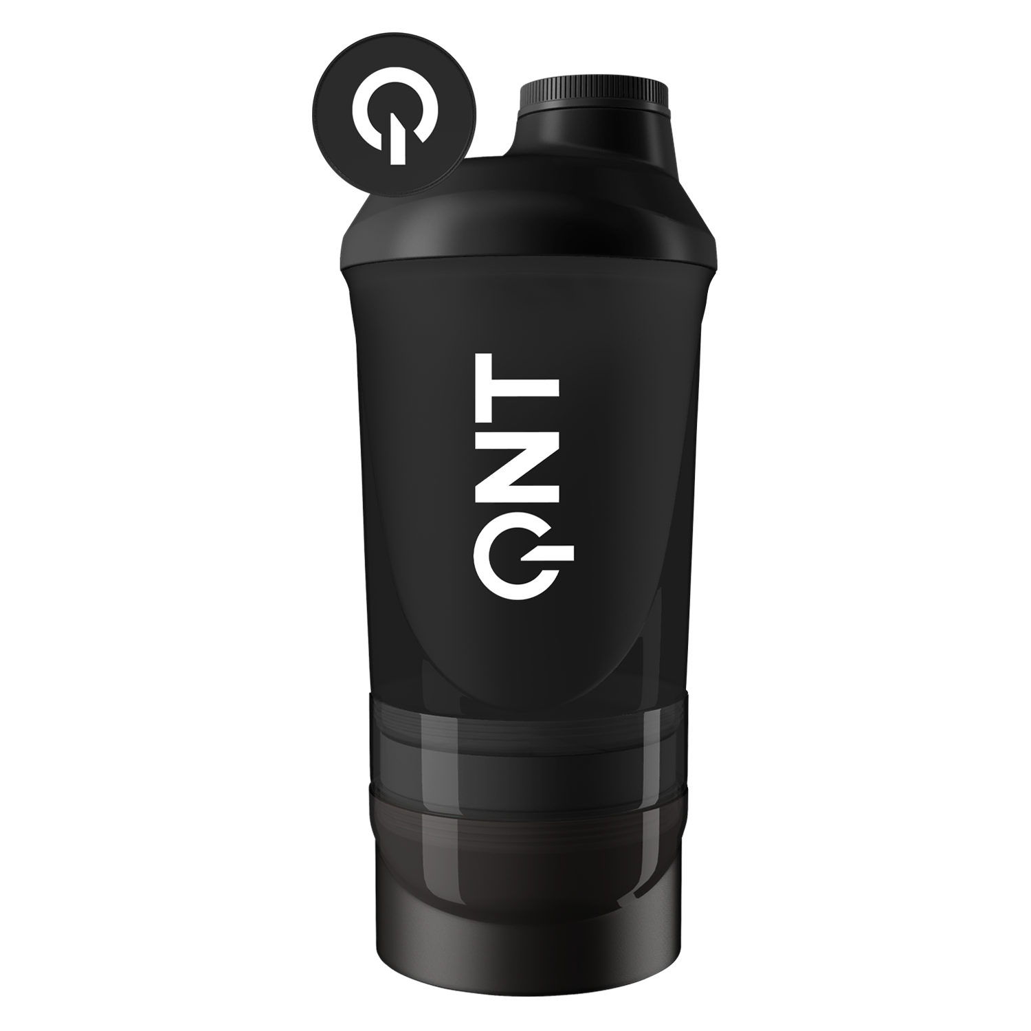 QNT Accessories Shaker QNT IT'S ON black smoke shaker 600 ml + 350 ml con setaccio