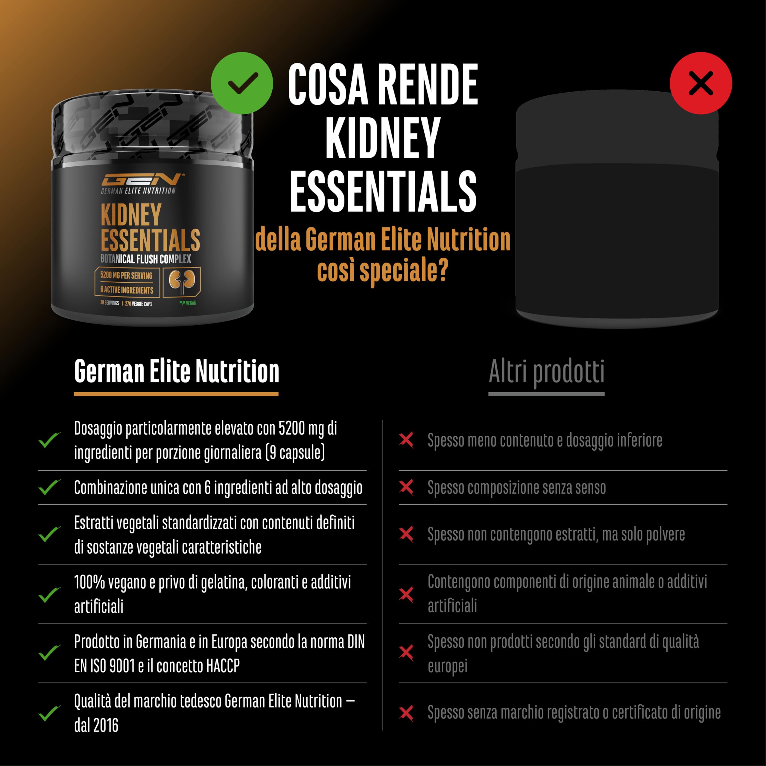 Elite Organ, Joint & Health Support Kidney Essentials 270 capsule vegane