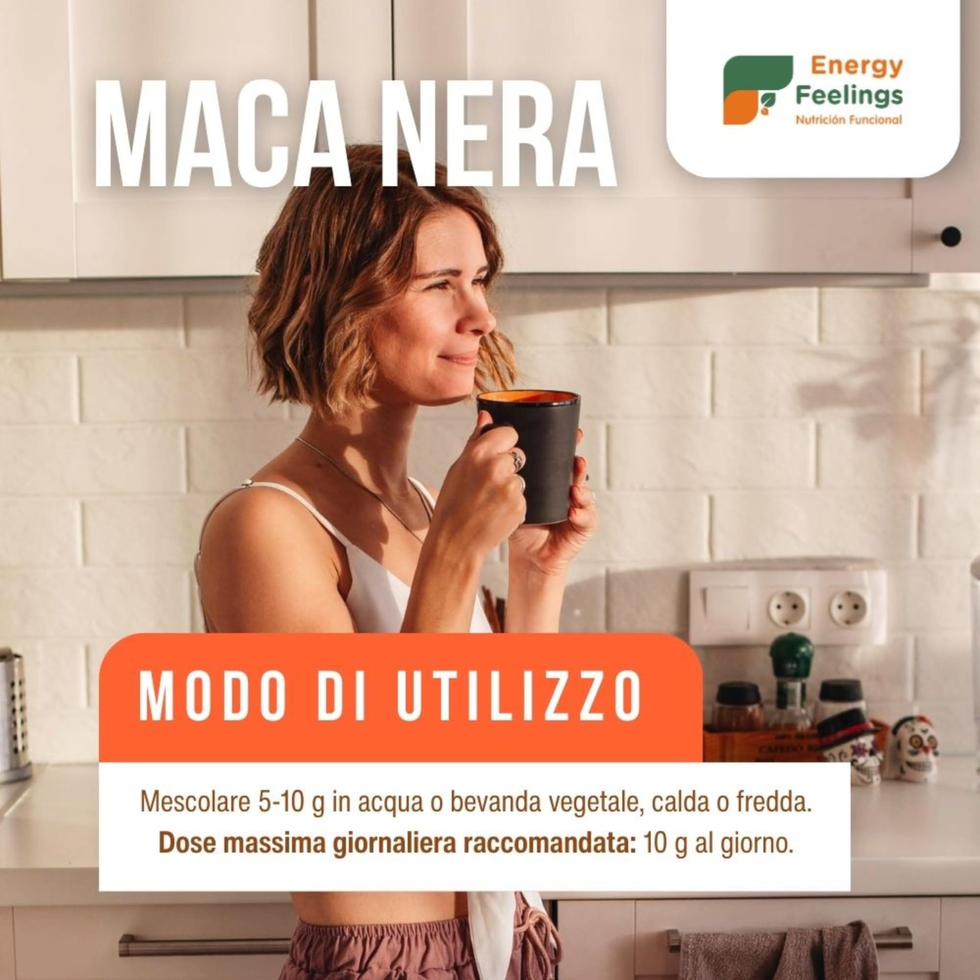 Energy Feelings Dietética & Suplementos Maca Nera in polvere Bio 500 g