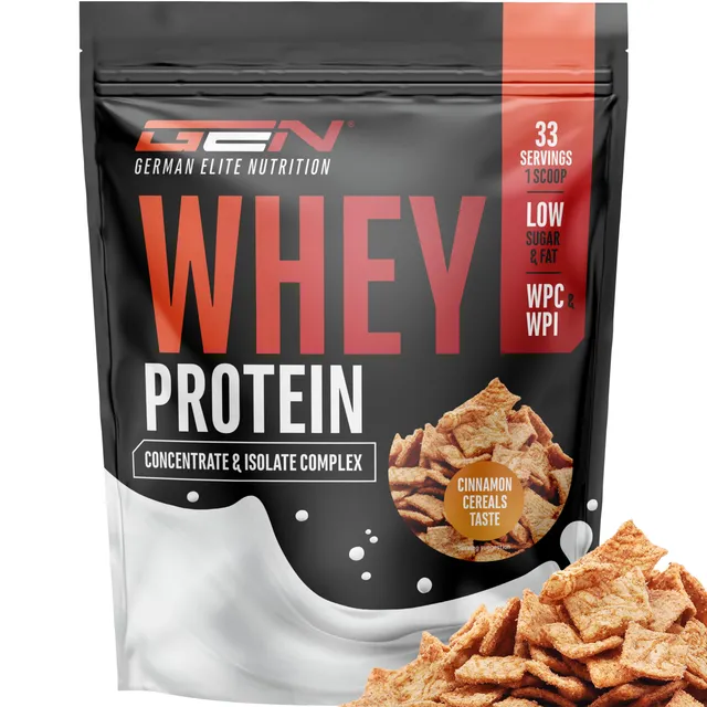 Elite Whey Protein Complex proteine in polvere 1 kg cereali alla cannella, mix WPC e WPI