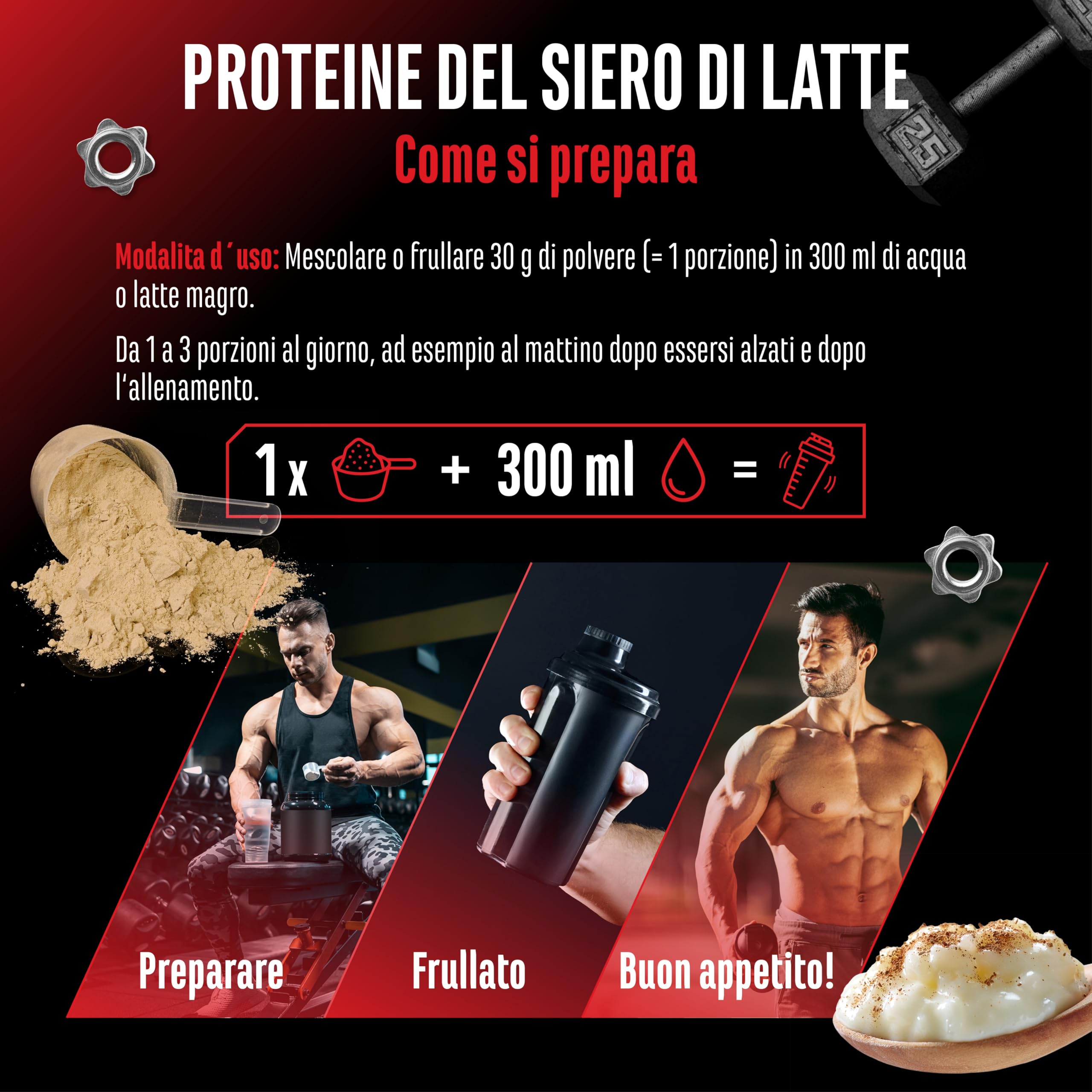 Elite Whey Protein Whey Proteine Complesso 1000 g riso al latte isolato