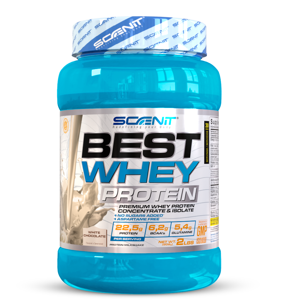 Scenit Nutrition Proteine Best Whey Protein proteine whey Biscotto 908 g, 77 g proteine