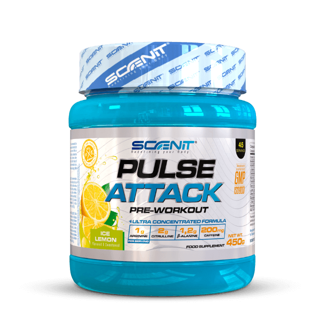 Scenit Nutrition Potenziatori sportivi Pulse Attack pre workout 450 g con caffeina