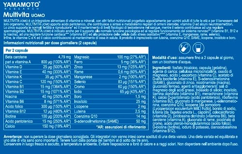 YAMAMOTO Vitamine e Minerali Multivita UOMO multivitaminico 30 capsule