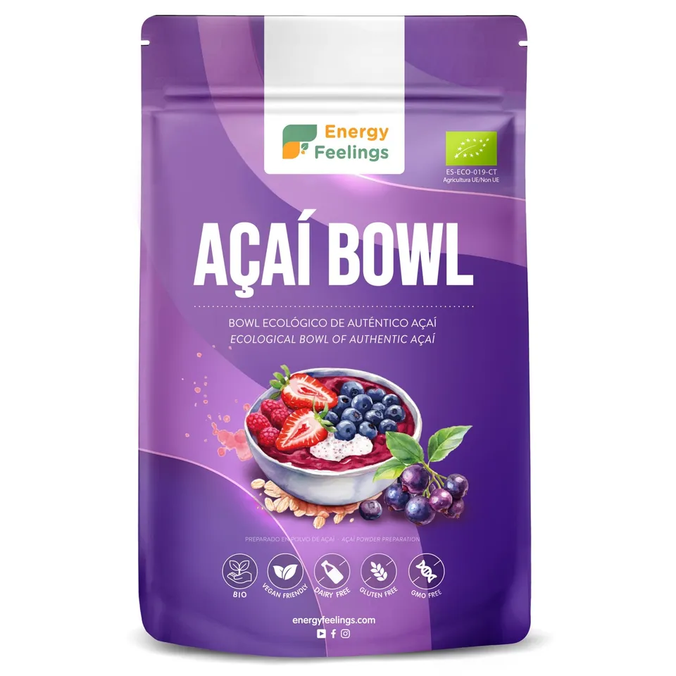 Energy Feelings Preparato per Açaí Bowl Bio 500 g con avena e cocco