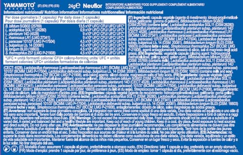 YAMAMOTO Salute Gastrointestinale Neuflor 56 miliardi probiotici 30 capsule