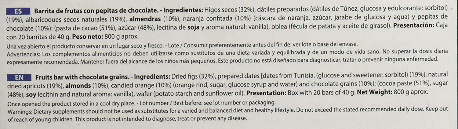 Vitobest Bars Vit-O-Best Barretta Nutrizionale con cioccolato 20 pezzi