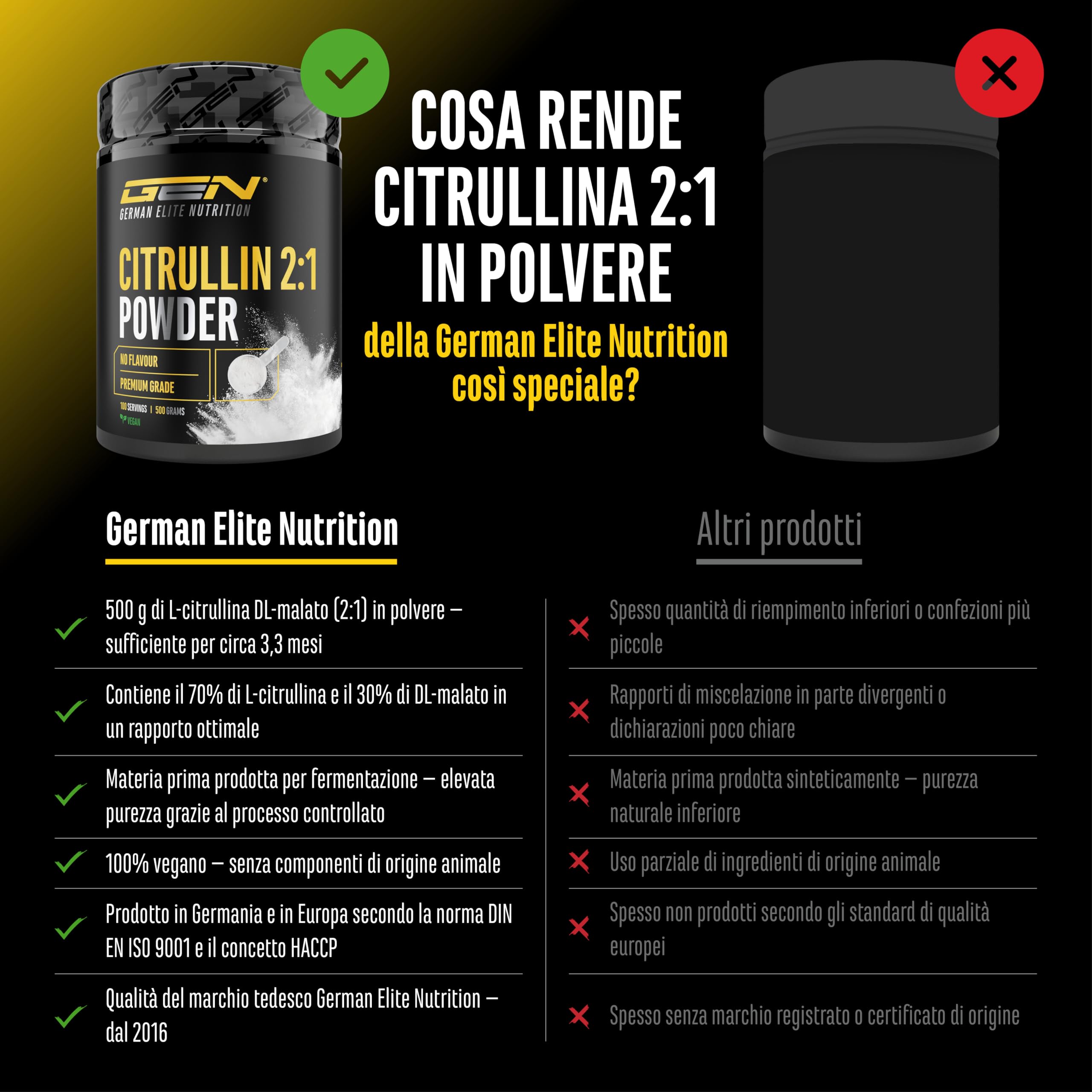 Elite Amino Singles L-Citrullina DL-Malato 2:1 polvere 500 g vegana