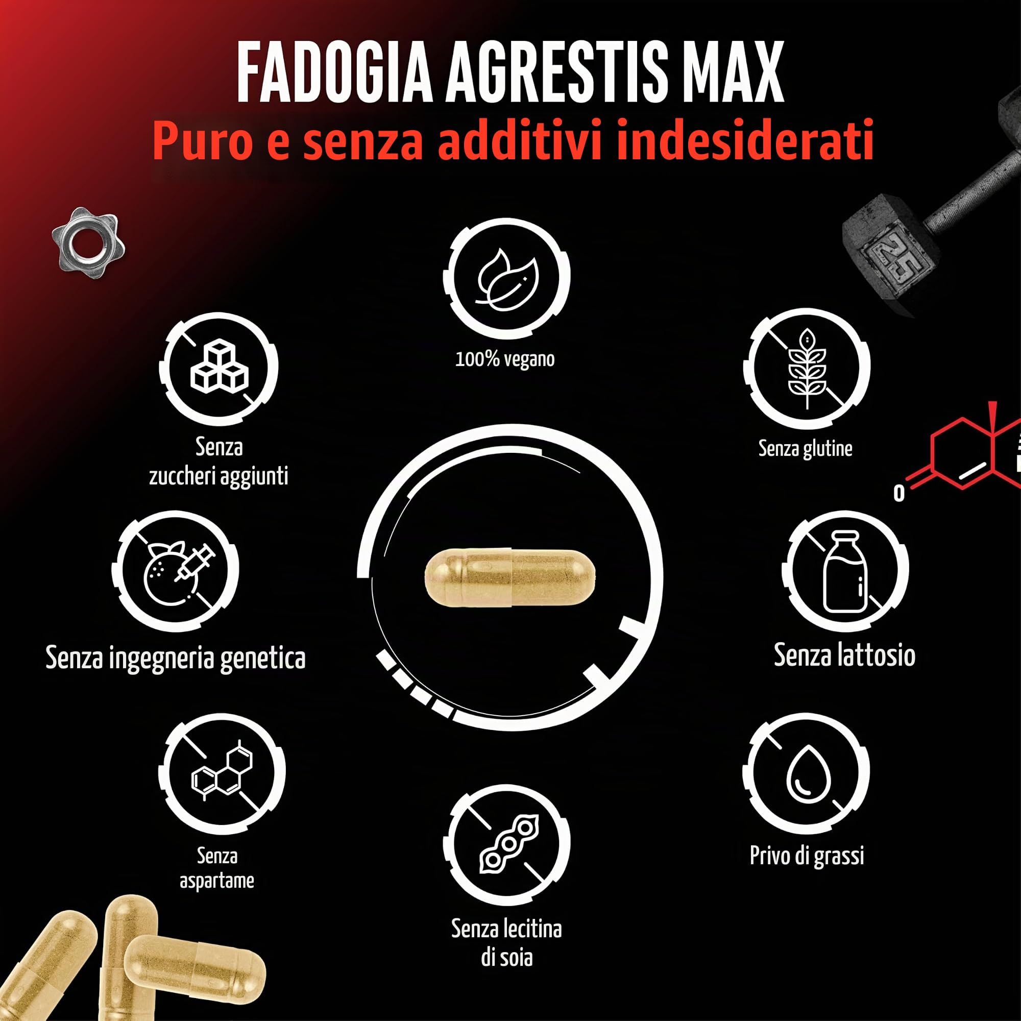 Elite Testo & Vitality Botanicals Fadogia Agrestis Max 180 capsule vegan