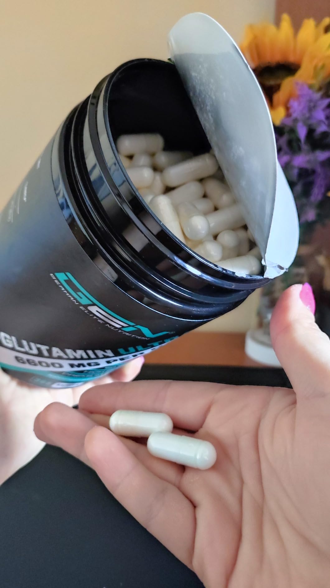 Elite Amino Singles L-Glutammina Ultra Caps 365 capsule da 1100 mg