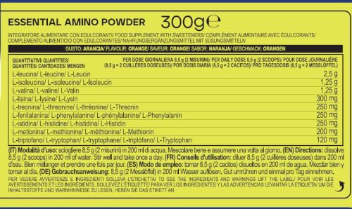 Yamamoto Aminoacidi e BCAAs Essential AMINO POWDER polvere 300 g arancia