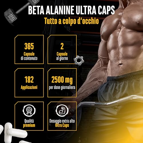 Elite Amino Singles Beta Alanina Ultra Caps integratore 365 capsule 1.250 mg