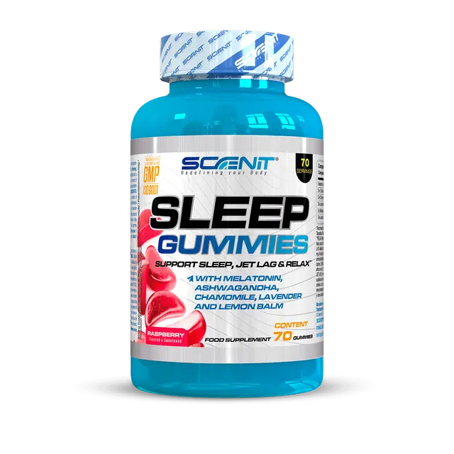 Scenit Nutrition Suplementos esenciales SLEEP gummies 70 pezzi lampone con melatonina