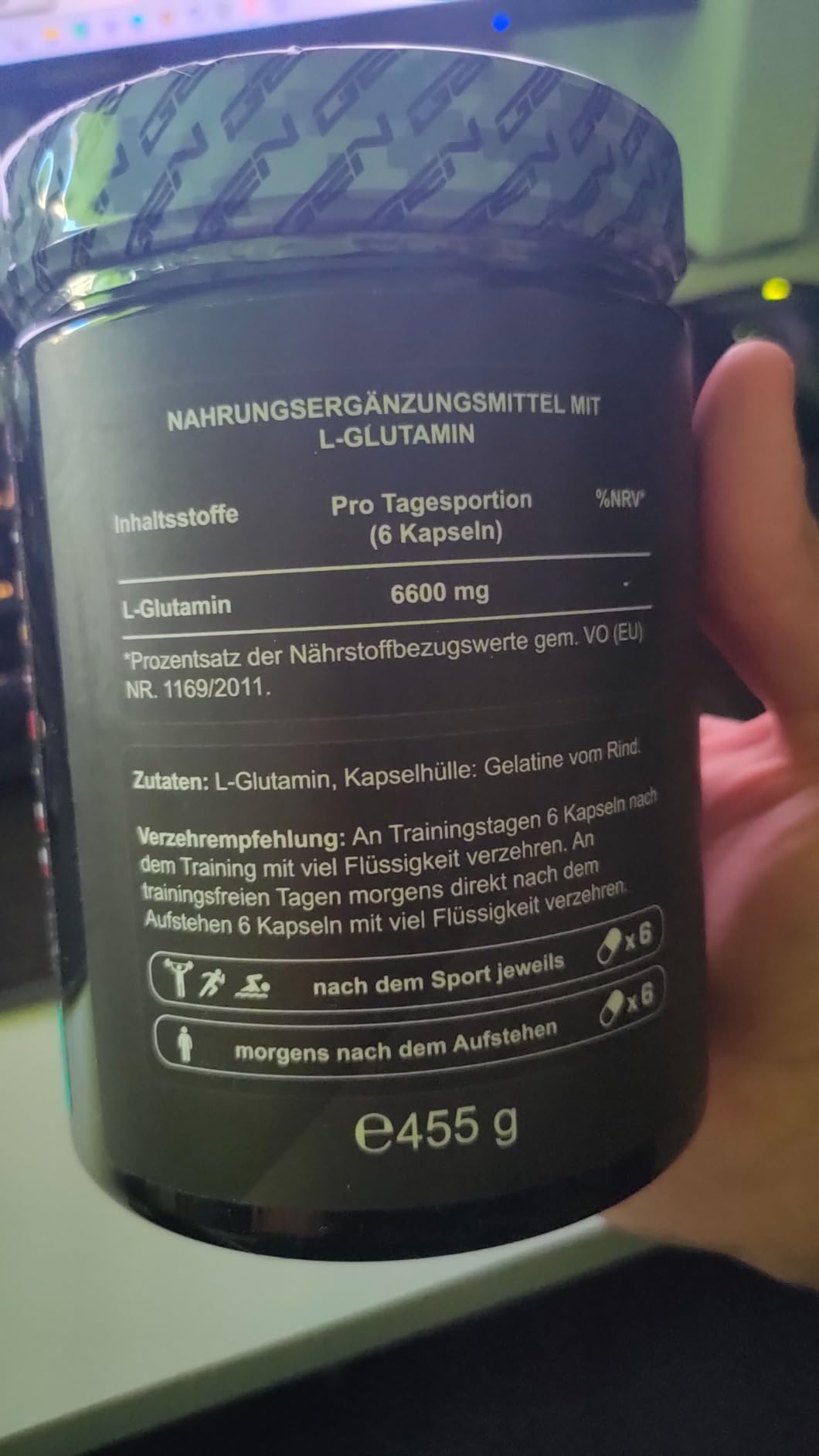 Elite Amino Singles L-Glutammina Ultra Caps 365 capsule da 1100 mg